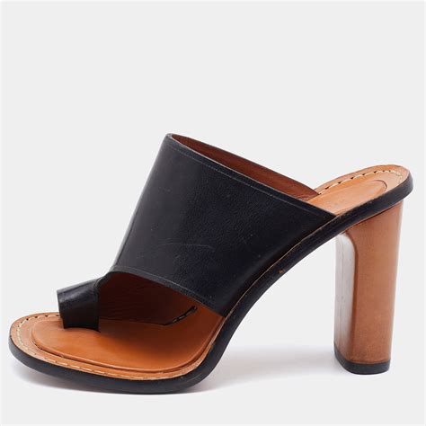 celine black slides|Celine clemence sandals.